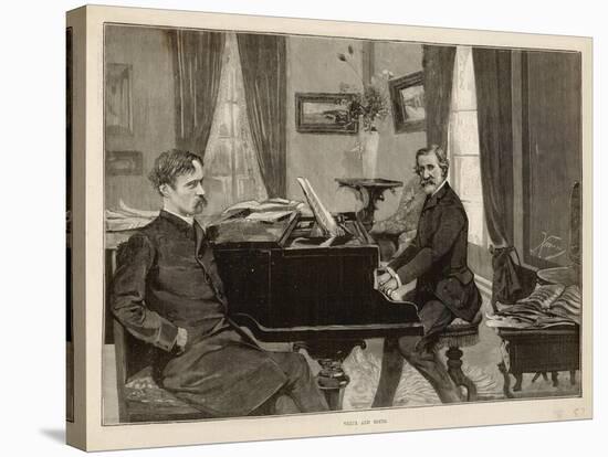Giuseppe Verdi the Italian Opera Composer with His Librettist Arrigo Boito-null-Stretched Canvas