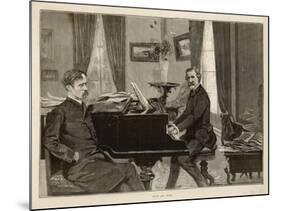 Giuseppe Verdi the Italian Opera Composer with His Librettist Arrigo Boito-null-Mounted Art Print