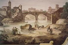 Ancient Ruins with a Great Arch and a Column, C.1735-40-Giuseppe Zais-Framed Giclee Print