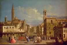 The Badia Fiorentina and the Palazzo Del Podesta in Piazza di San Firenze, circa 1754-Giuseppe Zocchi-Giclee Print