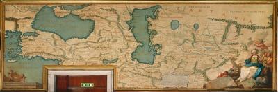 Map of Crete and the Cyclades-Giustino Menescardi-Framed Stretched Canvas