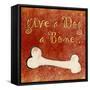 Give a Dog a Bone-null-Framed Stretched Canvas