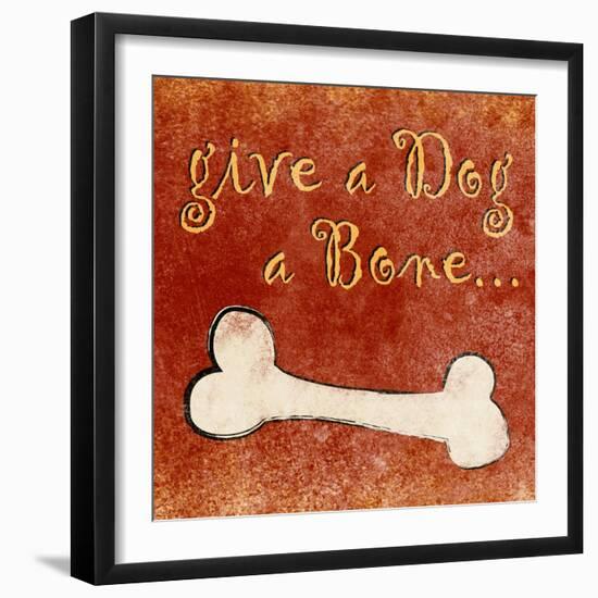 Give a Dog a Bone-null-Framed Art Print