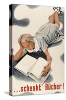 Give Books, German Poster-null-Stretched Canvas