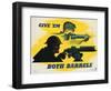 Give 'Em Both Barrels Poster-Jean Carlu-Framed Giclee Print