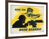 Give 'Em Both Barrels Poster-Jean Carlu-Framed Giclee Print