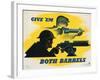 Give 'Em Both Barrels Poster-Jean Carlu-Framed Giclee Print