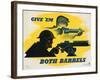 Give 'Em Both Barrels Poster-Jean Carlu-Framed Giclee Print