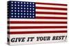 Give It Your Best! - 1942 USA Flag-Charles Coiner-Stretched Canvas