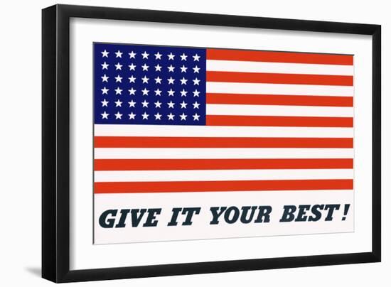 Give it Your Best! Poster-Charles Coiner-Framed Giclee Print