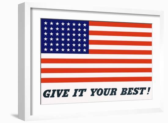 Give it Your Best! Poster-Charles Coiner-Framed Giclee Print