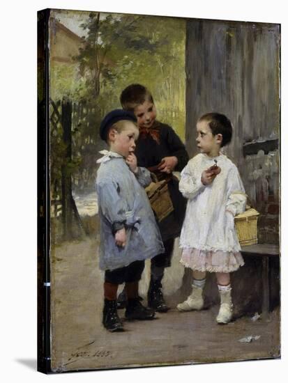 Give Me a Bite, 1883-Jules Jean Geoffroy-Stretched Canvas