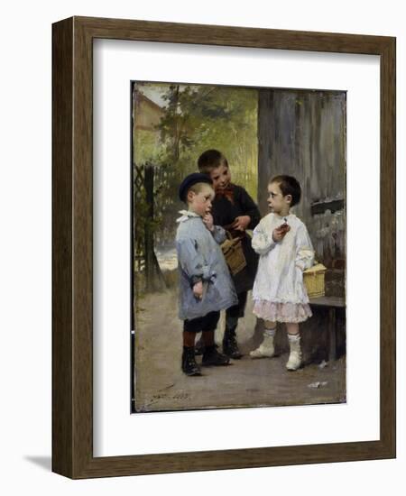 Give Me a Bite, 1883-Jules Jean Geoffroy-Framed Giclee Print