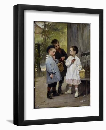 Give Me a Bite, 1883-Jules Jean Geoffroy-Framed Giclee Print