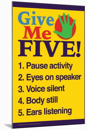 Give Me Five-Gerard Aflague Collection-Mounted Poster