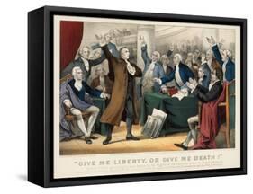 "Give Me Liberty or Give Me Death!, 1876-N. and Ives, J.M. Currier-Framed Stretched Canvas