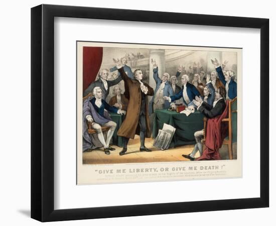 "Give Me Liberty or Give Me Death!, 1876-N. and Ives, J.M. Currier-Framed Giclee Print