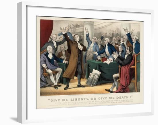 "Give Me Liberty or Give Me Death!, 1876-N. and Ives, J.M. Currier-Framed Giclee Print