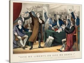 "Give Me Liberty or Give Me Death!, 1876-N. and Ives, J.M. Currier-Stretched Canvas