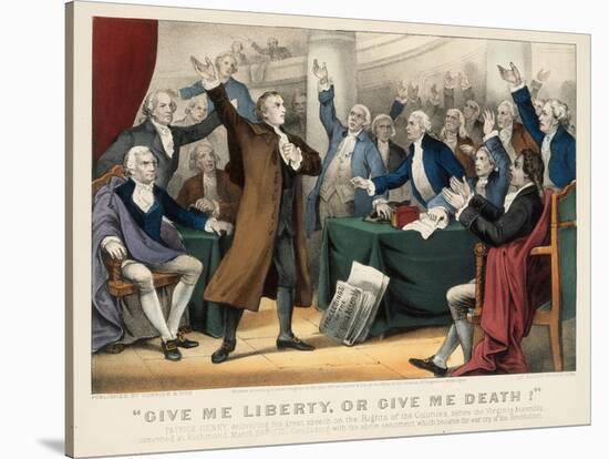 "Give Me Liberty or Give Me Death!, 1876-N. and Ives, J.M. Currier-Stretched Canvas