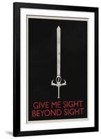 Give Me Sight Beyond Sight Retro-null-Framed Art Print