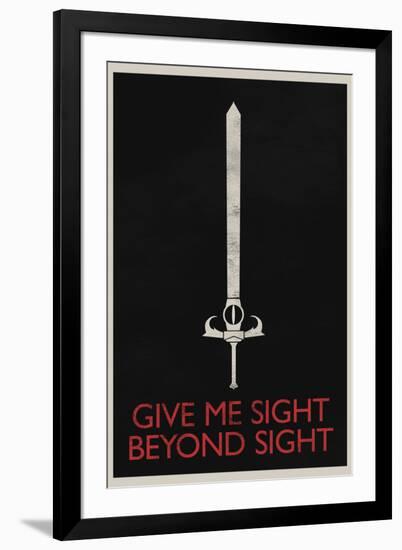 Give Me Sight Beyond Sight Retro-null-Framed Art Print