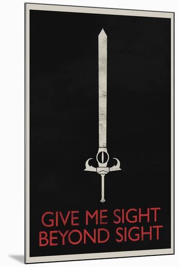 Give Me Sight Beyond Sight Retro-null-Mounted Art Print