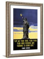 Give Me Your Tired, Your Poor, Your Hard Working Men-null-Framed Art Print