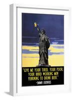 Give Me Your Tired, Your Poor, Your Hard Working Men-null-Framed Art Print