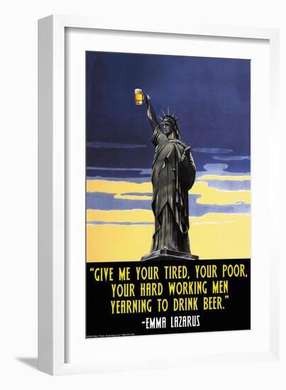 Give Me Your Tired, Your Poor, Your Hard Working Men-null-Framed Art Print