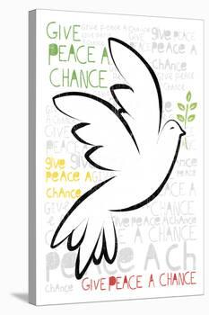 Sasha Chance\' Peace Print Blake Canvas Stretched Give A -