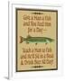 Give Teach Fish Beer-Mark Frost-Framed Giclee Print