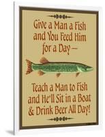 Give Teach Fish Beer-Mark Frost-Framed Giclee Print