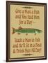 Give Teach Fish Beer-Mark Frost-Framed Giclee Print