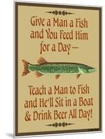 Give Teach Fish Beer-Mark Frost-Mounted Giclee Print