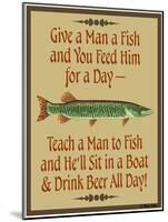 Give Teach Fish Beer-Mark Frost-Mounted Giclee Print