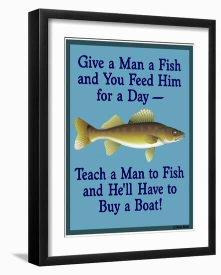 Give Teach Fish Boat-Mark Frost-Framed Giclee Print