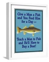 Give Teach Fish Boat-Mark Frost-Framed Giclee Print