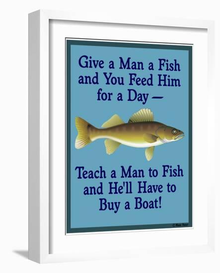Give Teach Fish Boat-Mark Frost-Framed Giclee Print