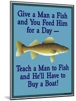 Give Teach Fish Boat-Mark Frost-Mounted Giclee Print