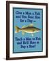 Give Teach Fish Boat-Mark Frost-Framed Giclee Print