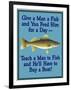 Give Teach Fish Boat-Mark Frost-Framed Giclee Print