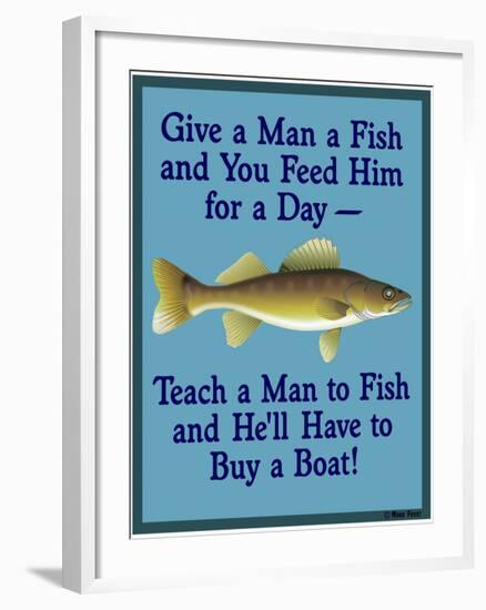 Give Teach Fish Boat-Mark Frost-Framed Giclee Print