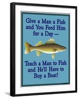 Give Teach Fish Boat-Mark Frost-Framed Giclee Print