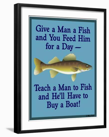 Give Teach Fish Boat-Mark Frost-Framed Giclee Print