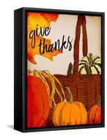 Give Thanks Basket-Kimberly Allen-Framed Stretched Canvas