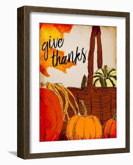 Give Thanks Basket-Kimberly Allen-Framed Art Print