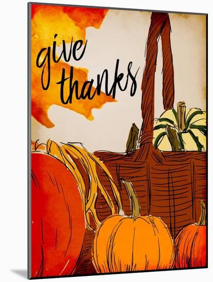 Give Thanks Basket-Kimberly Allen-Mounted Art Print