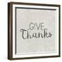 Give Thanks-Lottie Fontaine-Framed Giclee Print