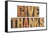 Give Thanks-PixelsAway-Framed Stretched Canvas